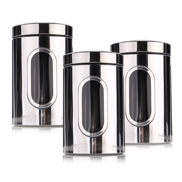 Stainless,Steel,Coffee,Sugar,Canisters,Kitchen,Storage,Container