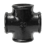 Black,Threaded,Cross,Fitting,Plumbing,Malleable,Cross,Pipes,Fittings