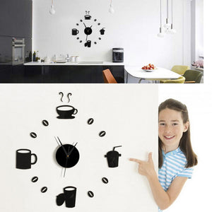 Honana,Creative,Acrylic,Mirror,Sticker,Quartz,Clocks,Watch,Large,Decor