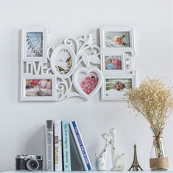 61*40cm,White,Creative,Shaped,Photo,Frame,Mount,Pictures,Decor