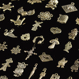 100Pcs,Antique,Bronze,Pendant,Decorations,Metal,Animal,Plant,Ornaments