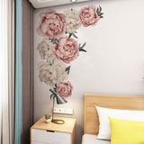 Romantic,Peony,Flowers,Sticker,Decal,Background,Living,Decor