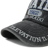 Unisex,Letter,Embroidered,Washable,Distressed,Baseball,Breathable,Cotton,Curved