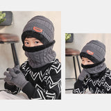 Child,Solid,Color,Fashion,Casual,Beanie,Scarf,Gloves