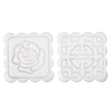 Mooncake,Decoration,Mould,Flowers,Square,Stamps,Pastry,Baking