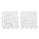 Mooncake,Decoration,Mould,Flowers,Square,Stamps,Pastry,Baking