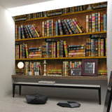 45cmx10m,Bookshelf,Library,Pattern,Paper,Mural,Decals,Living,Decor