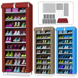 Tiers,Closet,Storage,Cabinet,Organizer,Dustproof,Cover