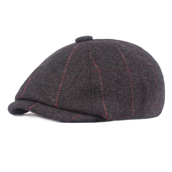 Casual,Stripe,Beret,Casual,Windproof,Flexible,Octagon,Newsboy