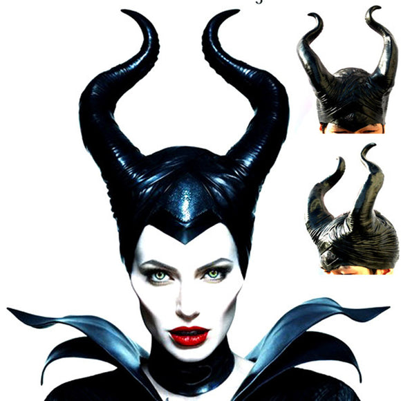 Halloween,Costume,Queen,Horns,Magic,Black,Queen,Witch,Headgear,Halloween,Masquerade,Party,Props