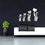 Honana,Silver,Mirror,Stickers,Bedroom,Office,Decor