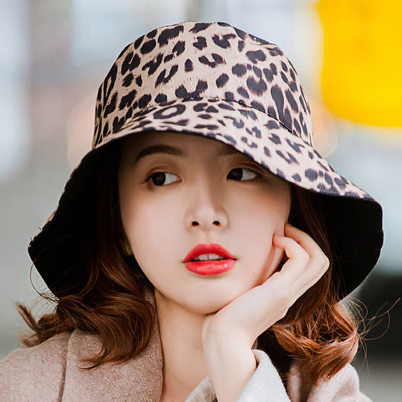 Women,Cotton,Leopard,Fisherman,Outdoor,Resistence,Bucket