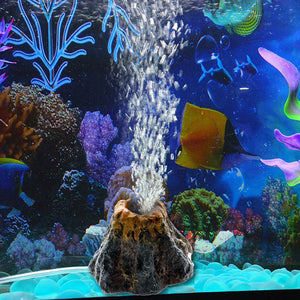 Volcano,Shape,Aquarium,Decor,Oxygen,Bubble,Stone,Drive,Decorations