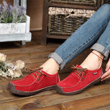 Women,Suede,Flats,Leather,Loafer,Shoes,Casual,Comfortable,Shoes,Camping,Hiking,Travel