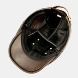 Genuine,Leather,Rivet,Decoration,Velvet,Protected,Casual,Beret