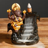 Backflow,Incense,Burner,Ceramic,Waterfall,Smoke,Lucky,Elephant,Incense,Burner,Holder,Decor,Office,Ornament,Incense,Cones