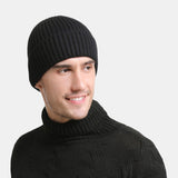 Unisex,Solid,Color,Knitted,Skull,Beanie,Brimless