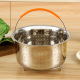 Stainless,Steel,Steam,Steamer,Handle,Instant,Pressure,Cooker