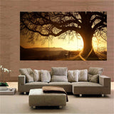 Sunset,Combination,Painting,Printed,Canvas,Frameless,Drawing,Background,Paper