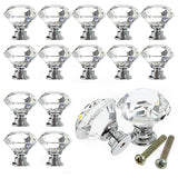 16PCS,Crystal,Glass,Cabinet,Diamond,Shape,Drawer,Cupboard,Handle,Pulls