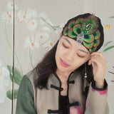 Women,Canvas,Ethnic,Embroidery,Flower,Printing,Vintage,Beanie,Turban