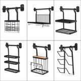 Black,Stainless,Steel,Kitchen,Shelf,Cover,Shelf,Cover,Storage