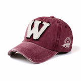 Unisex,Letter,Embroidery,Denim,Washed,Baseball,Vintage,Adjustable,Snapback