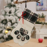 Loskii,Christmas,Socks,Plaid,Stockings,Sacks,Hanging,Gifts,Christmas,Party,Decorations