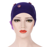 Women,Winter,Cotton,Earmuffs,Muslin,Chemical,Turban,Outdoor,Flexible,Rhinestone,Beanie