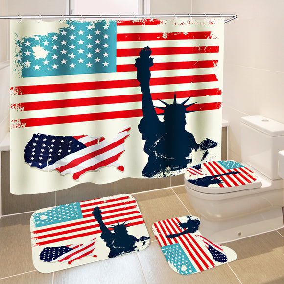 American,Bathroom,Shower,Curtain,Toilet,Cover