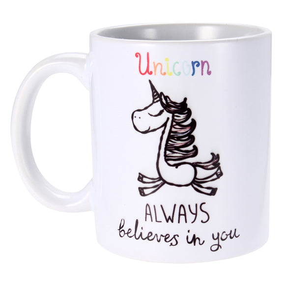 350ml,Funny,Novelty,Unicorn,Ceramic,Coffee,Always,Believes,Office