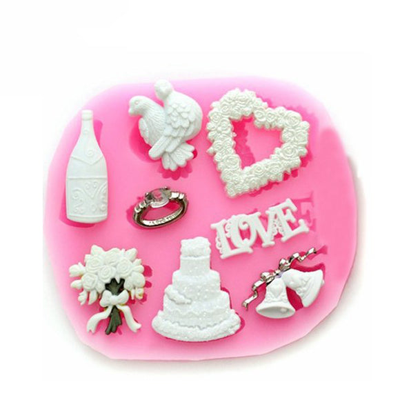 F0633,Silicone,Christmas,Heart,Mould,Chocolate