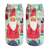 Women,Print,Santa,Claus,Ankle,Socks,Casual,Christmas,Socks