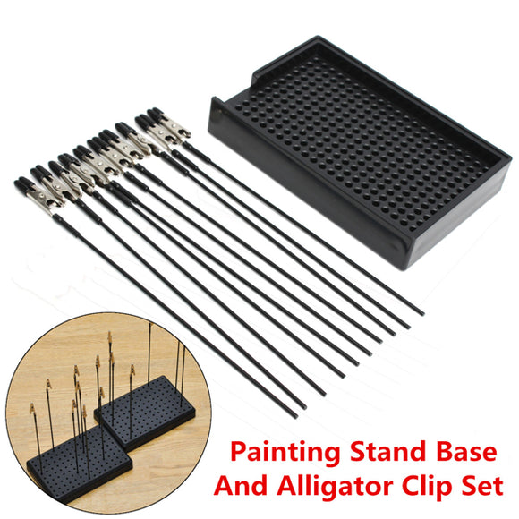 Black,Painting,Stand,10Pcs,Alligator,Clips,Model,Spraying,Modeling,Tools