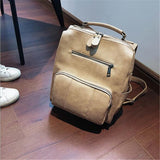 Vintage,Backpack,Leather,Student,School,Handbag,Shoulder,Travel,Rucksack,Camping