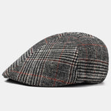 Men's,Plaid,Striped,Beret,Newsboy,Beret