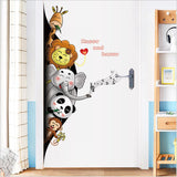 Loskii,SK9360,Animal,Black,Stickers,Aisle,Porch,Removable,Decoration,Background,Sticker