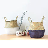 Decoration,Storage,Basket,Folded,Seaweed,Woven,Bamboo,Woven,Rattan,Flower,Basket,Flower,Arrangement