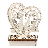 Romantic,Ornament,Wedding,Wooden,Light,Ornament,Heart,Shape,Table,Decorations,Light