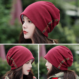 Unisex,Winter,Buckled,Pleated,Outdoor,Sports,Cotton,Riding,Beanie