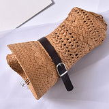 Women,Summer,Foldable,Sunscreen,Beach,Straw,Hollow,Breathable