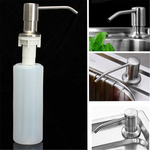 350ML,Kitchen,Bathroom,Liquid,Dispenser,Brushed,Nickel