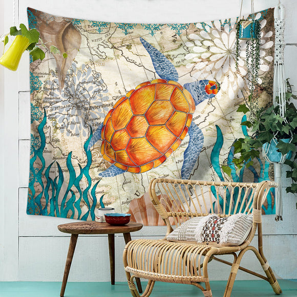 Turtle,Hanging,Tapestry,Decorative,Tapete,Bedroom,Blanket,Table,Cloth