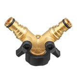 Brass,Manifold,Quick,Connector,Nozzle,Water,Splitter,Garden,Faucet,Watering,Adapter"