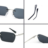 Unisex,Vogue,Vintage,Metal,Marine,Frameless,Sunglasses,Outdoor,Travel,Beach,Sunglasses