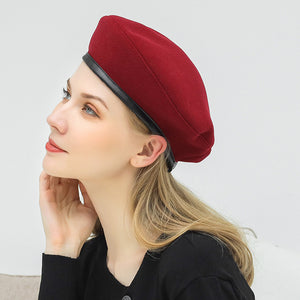 Woolen,Beret,Casual,Drawstring,Adjustable,Painter