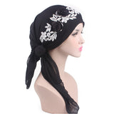 Women,Cotton,Muslim,Turban,Elastic,Chemo,Scarf,Flower,Beanies