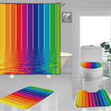 Water,Lines,Rainbow,Polyester,Shower,Curtain,Bathroom,Curtain,Printing,Bathroom,Decor