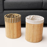 Bamboo,Trash,Foldable,Wastebasket,Garbage,Waste,Office,Study,Bathroom,Living