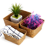 Seaweed,Woven,Storage,Basket,Fruit,Sundries,Organizer,Fruit,Container